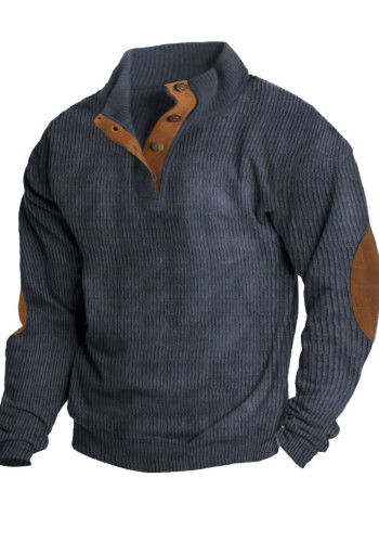 Corduroy Pullover Men's Casual Long Sleeve T-Shirt