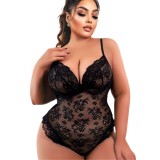 Sexy Low Back Pajama See-Through Lace Bodysuit Lingerie One-Piece Sexy Underwear
