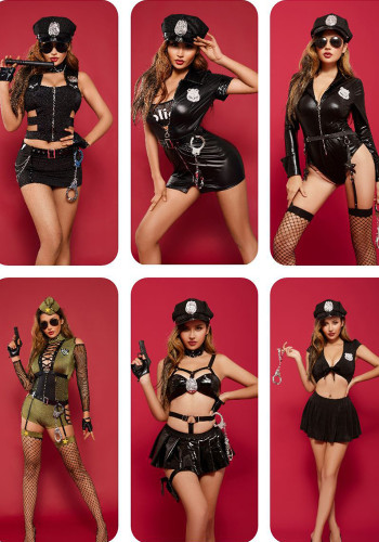 Sexy Uniform Temptation Set Halloween Policewoman Cosplay Costume