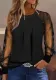 Spring Long Sleeve Fashion Round Neck Lace Patchwork Women's Shirts