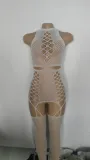 Sexy Hollow Long Sleeve Lingerie Fishnet Jumpsuit