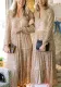 Women Sequin Long Sleeve V-Neck Formal Party Dress