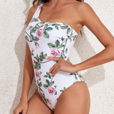 Women Printed Long Sleeve Tassel Cover Up One Piece Swimwear Bikini Two Piece Set