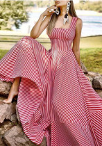 Women Summer Striped Sleeveless Dress