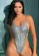 Sexy Glossy Low Back One Piece Swimsuit