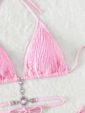 Women's Swimwear Crystal Diamond Sexy Two Pieces Swimsuit Beach Bikini