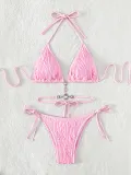 Women's Swimwear Crystal Diamond Sexy Two Pieces Swimsuit Beach Bikini