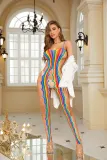 Sexy Lingerie Sexy Multi-Color Net Clothes Transparent Tight Fitting Jumpsuit Bodystockings