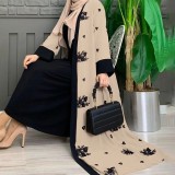 Muslim Dress Chiffon Embroidered Robe Fashionable Elegant