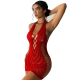 Sexy Lingerie One-Piece Fishnet Seductive Jacquard Nightdress
