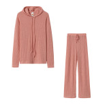 Spring Women Long Sleeve Loose Hooded Top and Pant Casual Two-piece Set