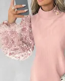 Women Sequined Long Sleeve Dress