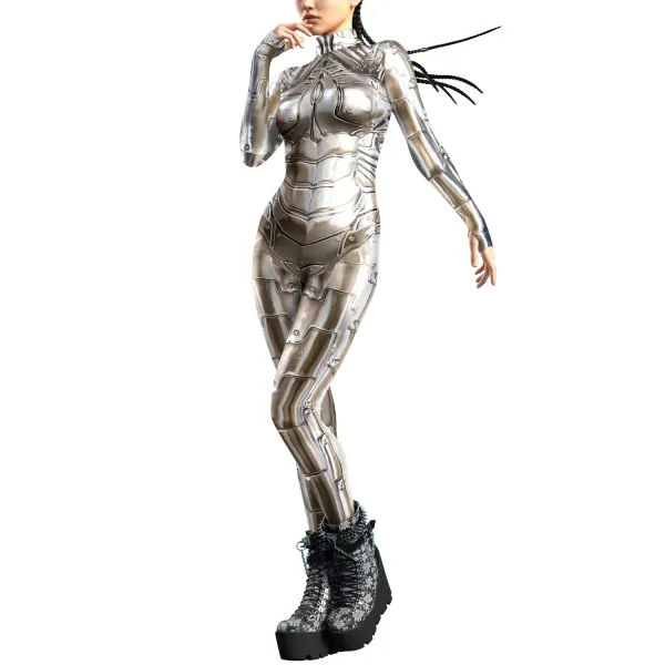 Women Printed Buckle Hand Jumpsuit Women Costume
