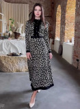 Spring Chic Elegant Slim Waist Printed Fashionable Slim Fit Long Dress