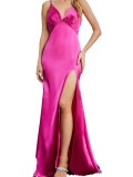 Low-Cut High-Slit Sexy Slim Fit French Lady Formal Party Chic Dress