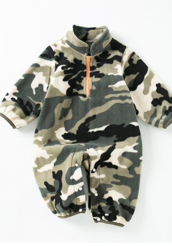 Winter Fashionable Camouflage Long-Sleeved Baby Boy And Child Jumpsuit
