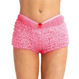 Sexy Ruffled Lace Bloomers Bow Shorts