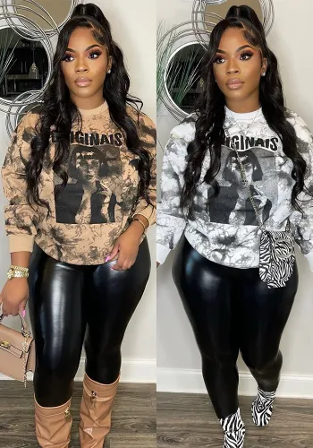 Fashion Casual Printed Long Sleeve Women's T-Shirt Women's Clothing