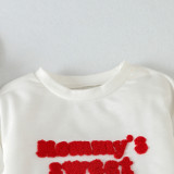 Valentine's Day Children's Clothing Spring Newborn Baby Long Sleeve Letter Embroidered Onesie Bodysuit