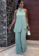 Women's Winter And Spring Sleeveless Tank Top Wide-Leg Trousers Casual Two Piece Set