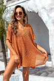 Summer Cover-Up Hollow Knitting Shirt Beach Holidays Bikini Sun Protection Clothing For Women