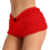 Sexy Ruffled Lace Bloomers Bow Shorts