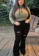 Women's Casual Slim Ripped Flare Denim Pants