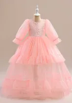 Girls Dress Princess Dress Tutu Wedding Flower Girl Child Performance Dress Birthday Dress