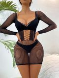 Plus Size Women Temptation See Through Hollow Sexy lingerie