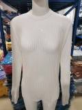 Women Long Sleeve Round Neck Breathable knitting Top