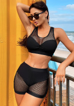 Solid Color Triangle Bikini Women Two Pieces Swimsuit