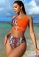 Print Sexy Triangle Bikini Women Two Pieces Swimsuit