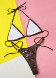 Women's Sexy Triangle Bikini Two Pieces Swimsuit