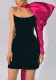Women One Shoulder Bow Strapless Dress Two-piece Dress Set
