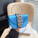 Women high-end dinner bag with diamonds and rhinestones lace bag Formal Party handbag