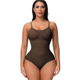 High Stretch Seamless One-Piece Shapewear Women's Tummy Control Butt Lift Tight Fitting Shaping Fitted Slimming Bodysuit