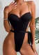 Metal Chain Sexy Lace-Up Low Back Sexy Bodysuit