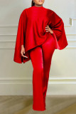 Women stretch Satin long-sleeved cape, two-piece set