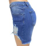 Spring Summer Fashionable Sexy Women's Slim Fit Denim Shorts