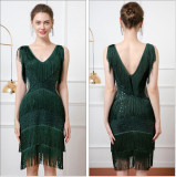 Tassel Sequin Sexy Cocktail Party Dress