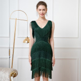 Tassel Sequin Sexy Cocktail Party Dress