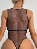 Breathable Mesh Low Back Sexy One-Piece Bodysuit Lingerie