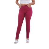 Women's Stretch Tight Fitting High Waist Washed Denim Pants