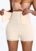 Plus Size Square Leg Tummy Control High Waist False Butt Shaping Corset Breasted Postpartum Butt Lift Pants