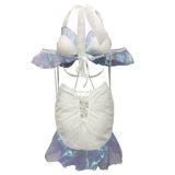 Women Beaded Sequin Bikini Mermaid Skirt Two Piece Set