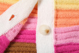 Spring Women Color Block Knitting Long Sleeve Bodycon Dress