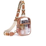 Knitted Wide Single Strap Women's Transparent Chest Bag