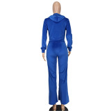 Women Casual Hooded Top and Pant Two-piece Set
