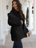 Women plaid hooded jacket