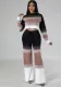 Winter Women knitting long-sleeved top high-waisted casual trousers two-piece set